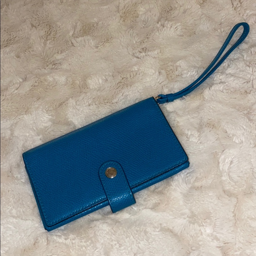 Coach Blue Wristlet